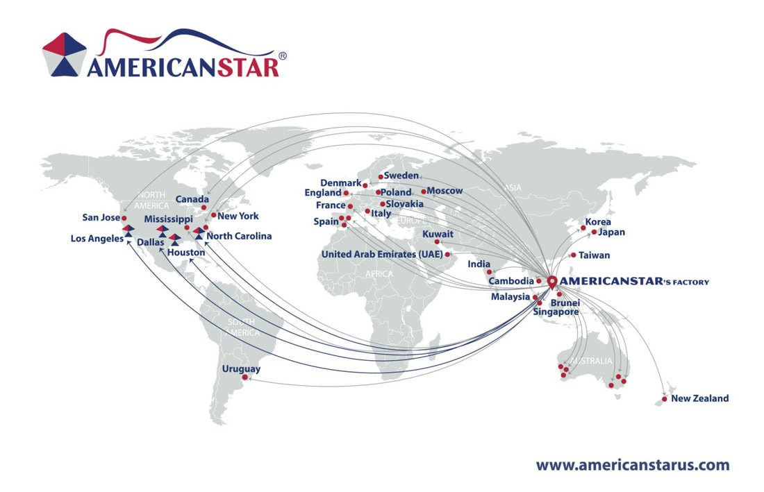 Hệ thống phân phối nệm trên toàn thế giới của Americanstar